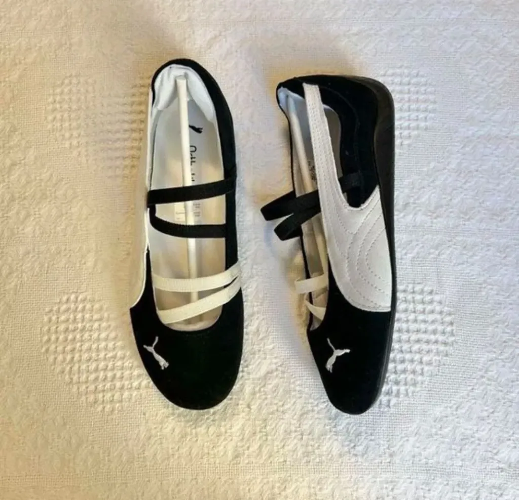 Puma ballet black white