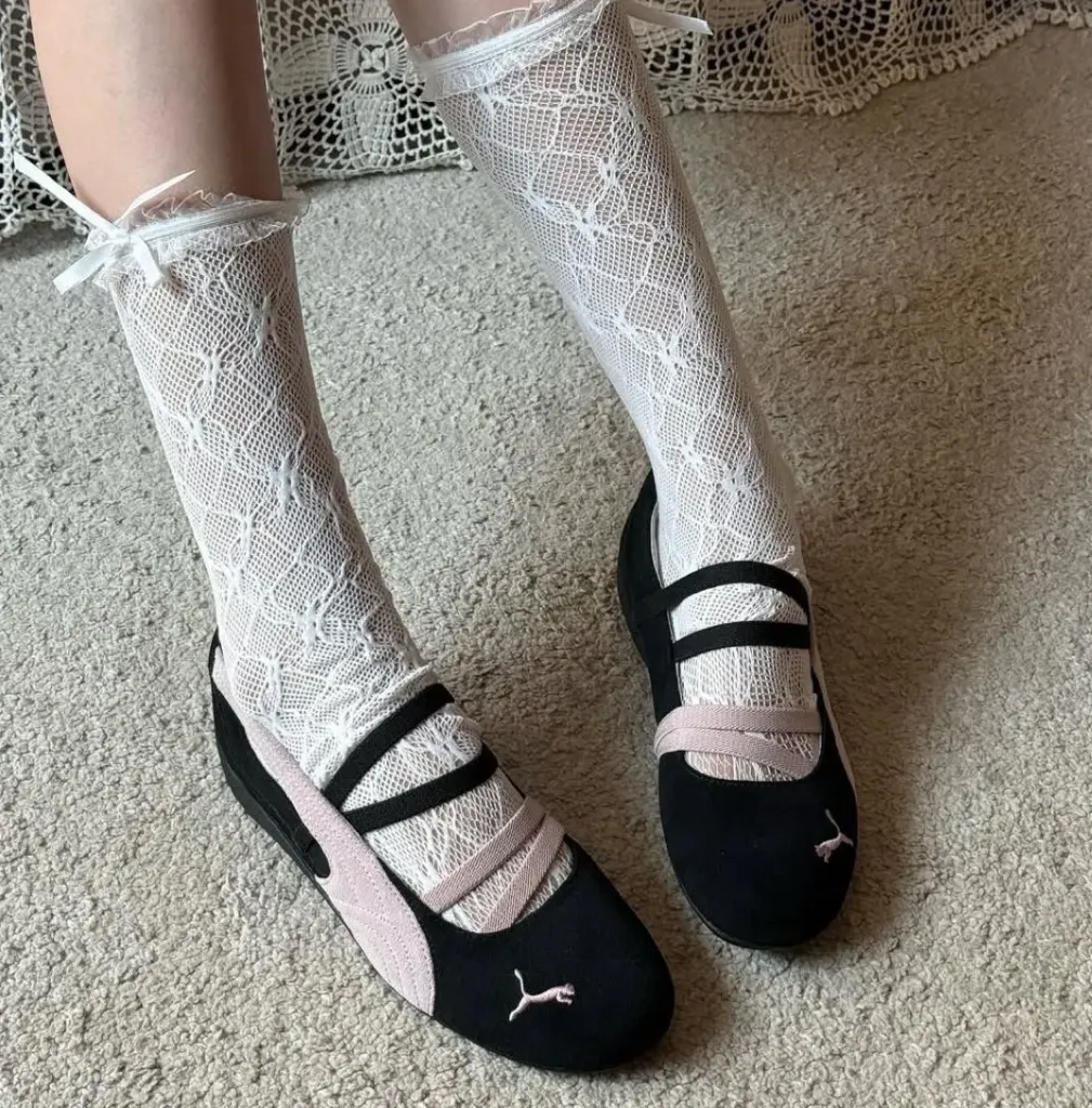 Puma ballet black pink