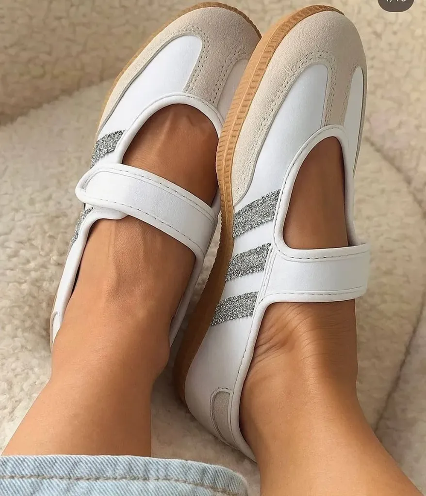 Samba jane white gliter