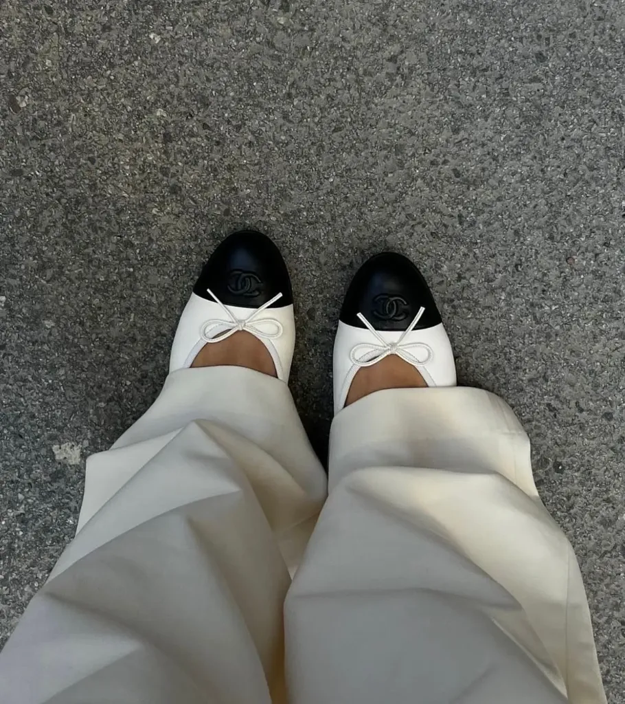 Chanel white ballerie 