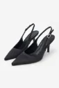 Lucite black satin