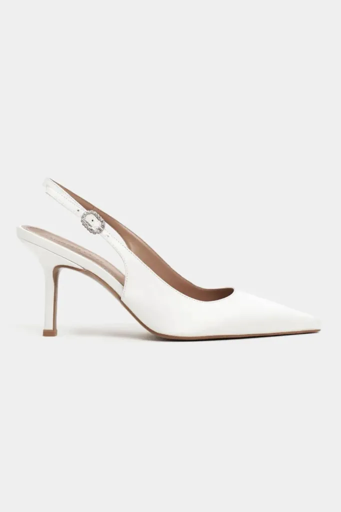 Lucite white leather