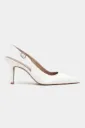 Lucite white leather