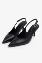 Lucite black leather