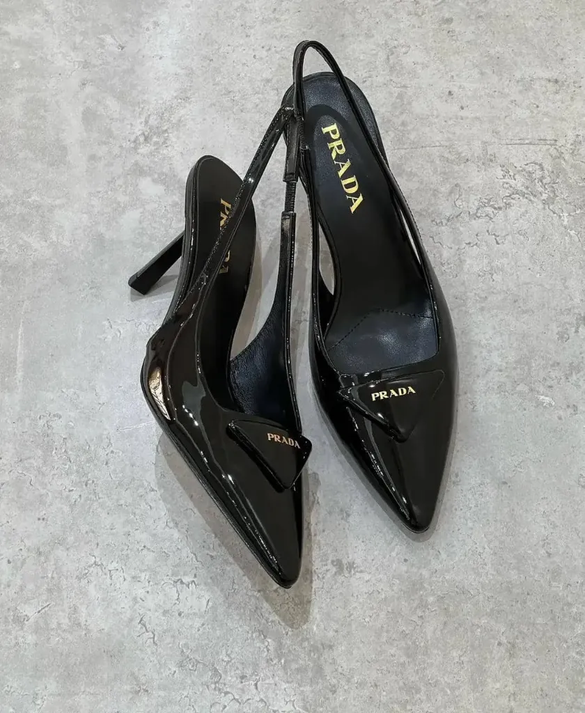 Prada puffy gloss black