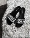 Dior slipper silver