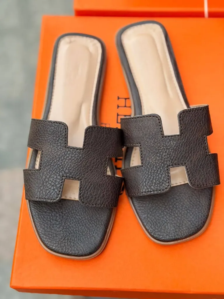 Hermes slipper brown (36)