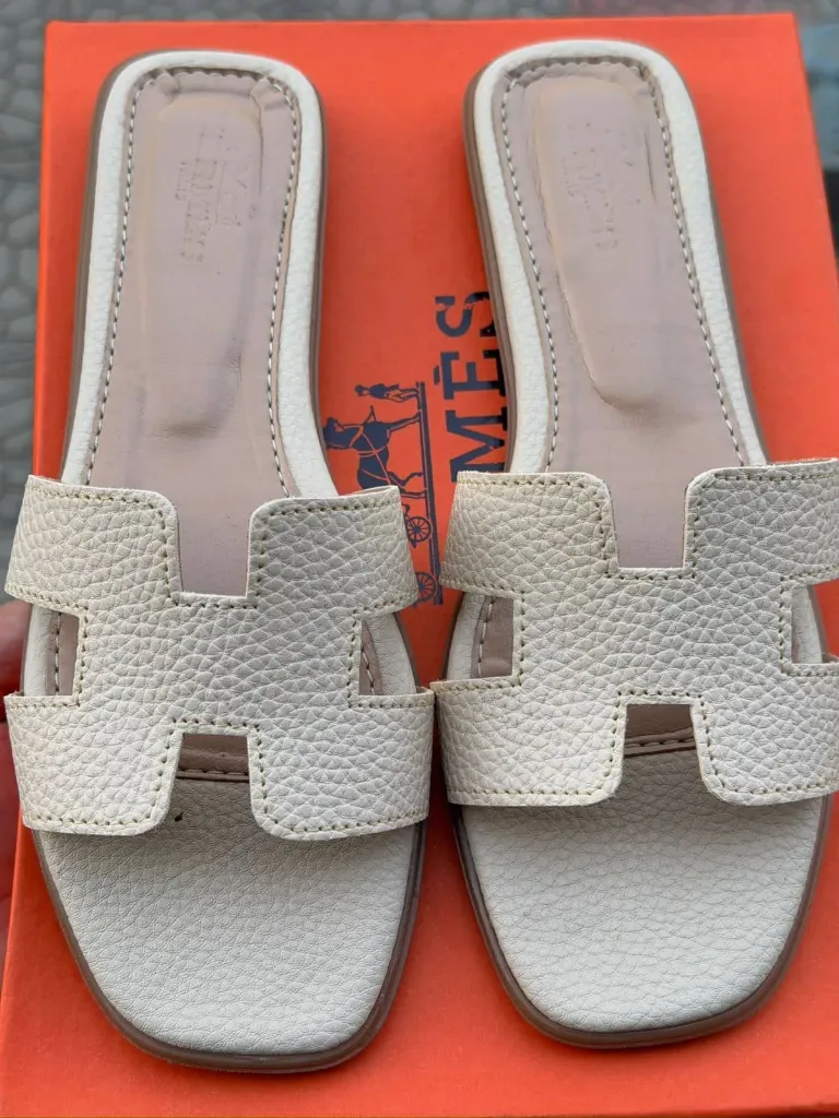 Hermes slipper beige