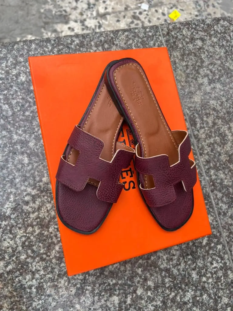 Hermes slipper bordo