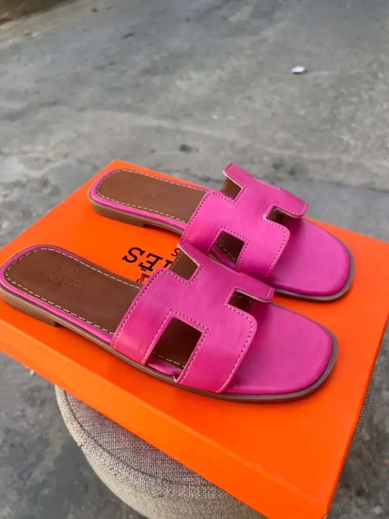 Hermes slipper fushia