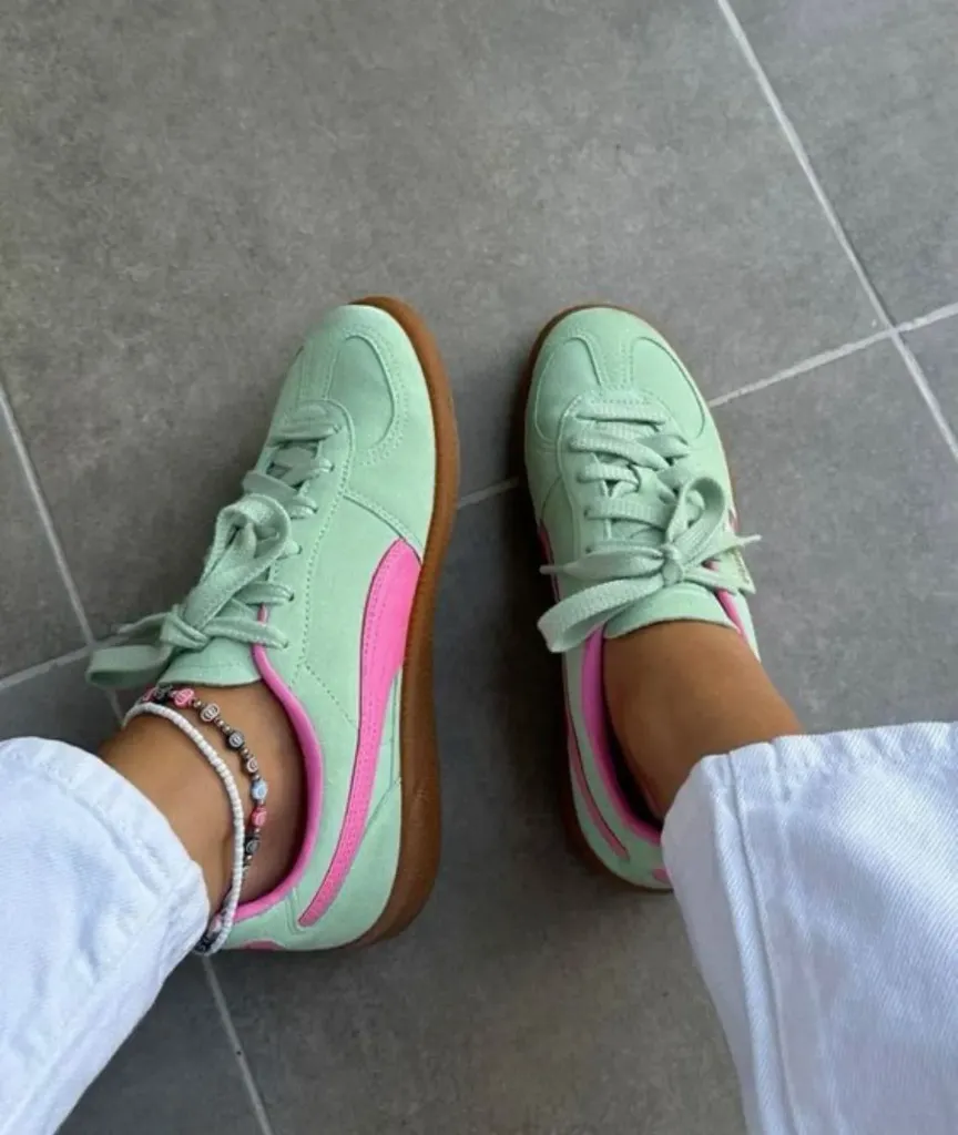 Puma palermo green & pink
