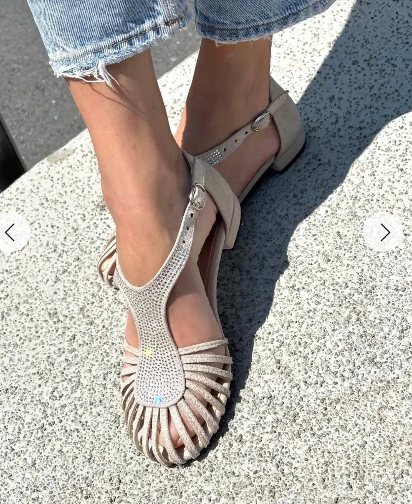 Rope sandal beige