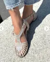 Rope sandal beige
