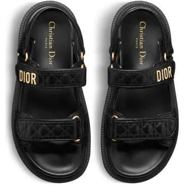 Dior sandal crocodile black