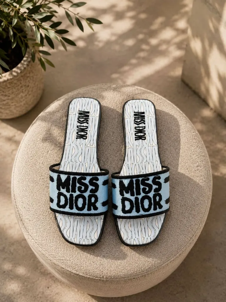 Miss dior slipper blue