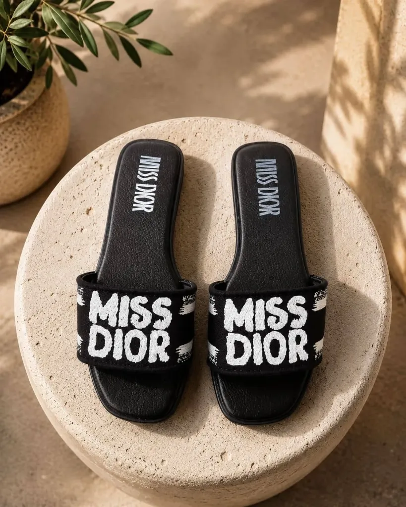 Miss dior slipper black