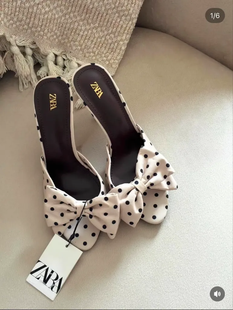 Zara dot beige