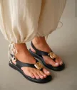 Calf sandal black