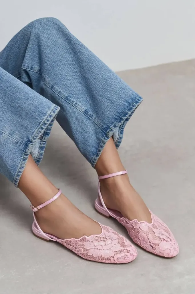 Dentelle flat pink