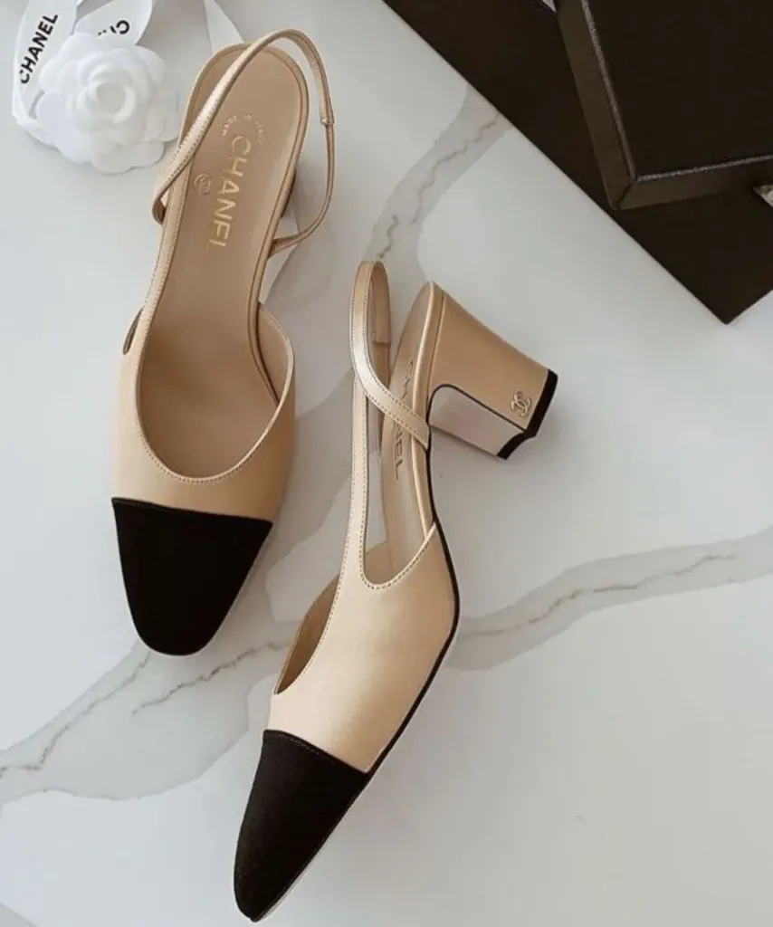 Chanel heels beige