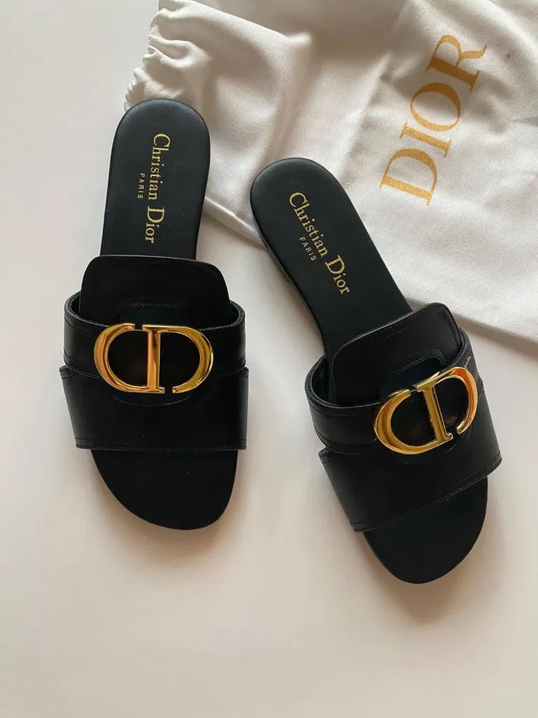 Dior bea slipper black