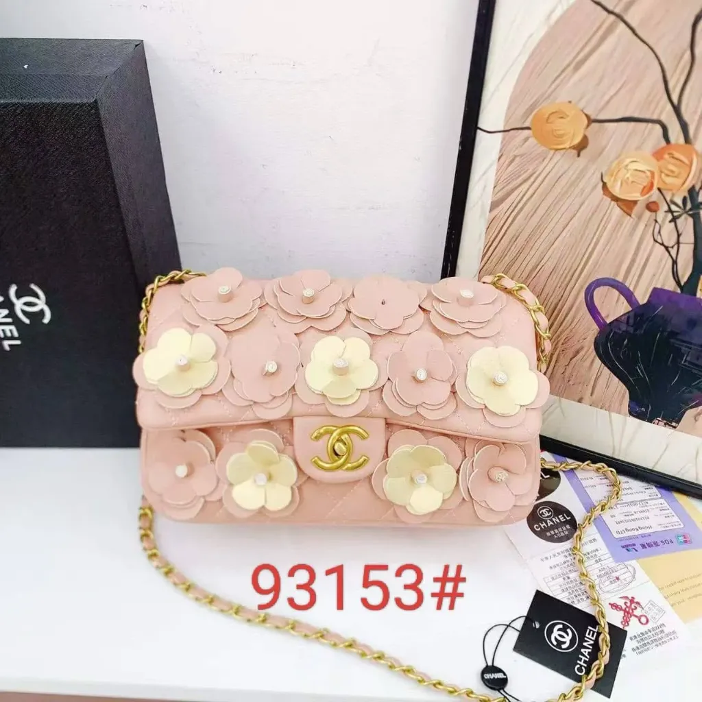 Chanel flowers bag pink