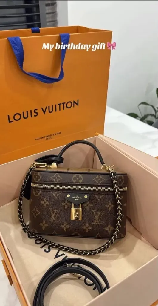 Lv alma bag brown black