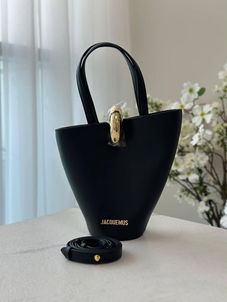 Jacquemus Le petit Bambola bucket bag black 