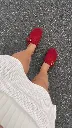 Birkenstock velvet red