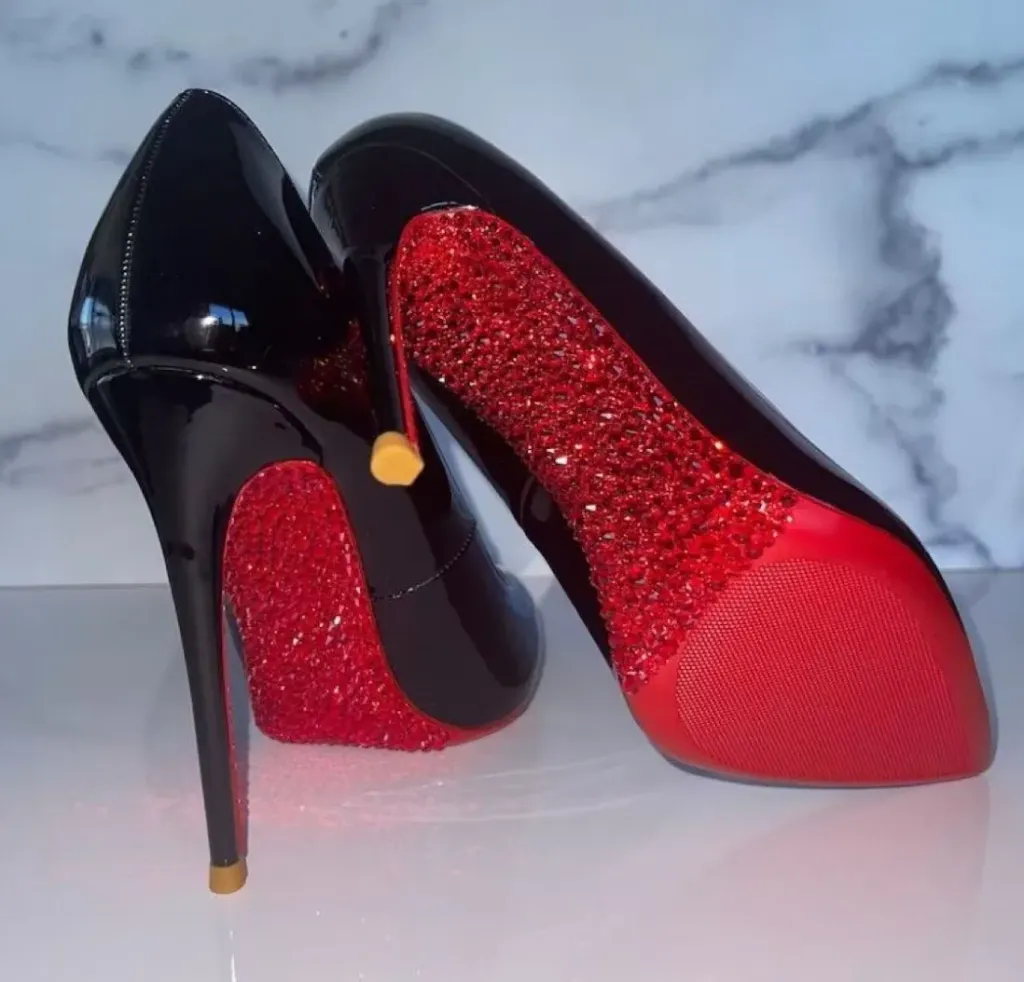 Christian louboutin red strass