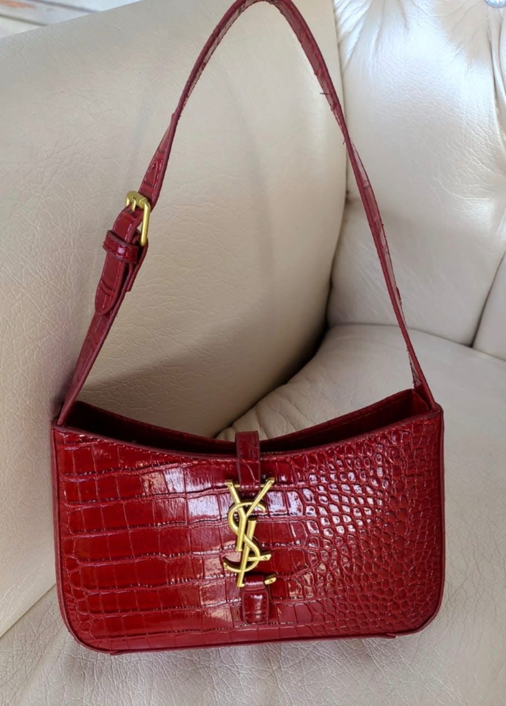 Ysl bags burgundy 